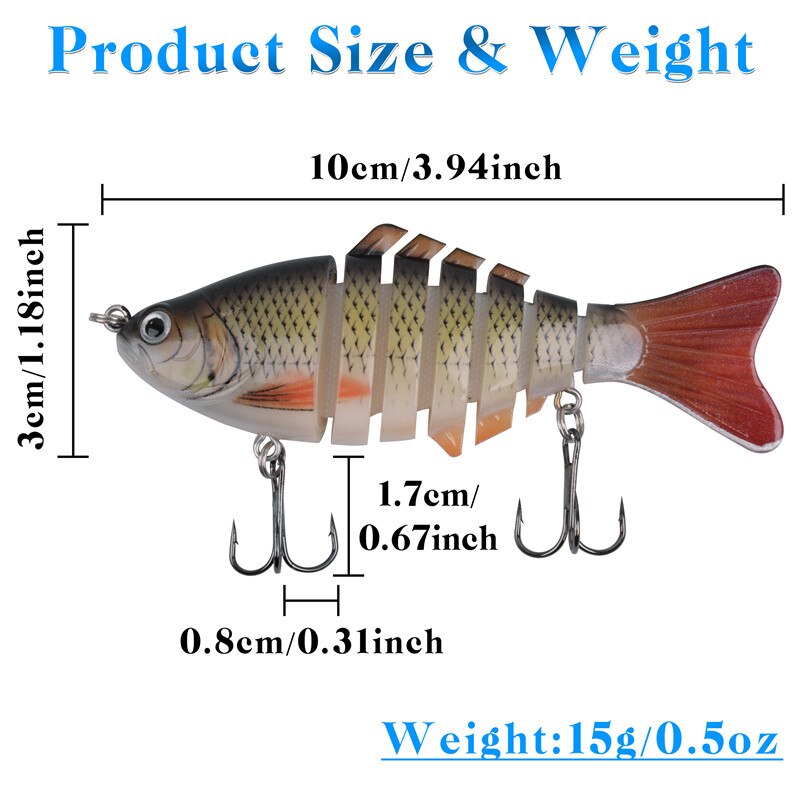 5Pcs Jointed Fishing Lure Set