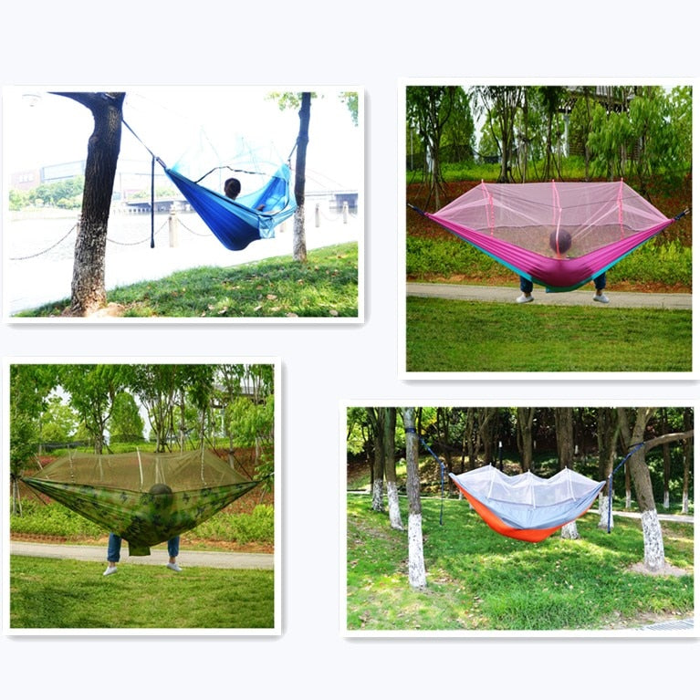 1-2 Person Portable Outdoor Camping Hammock with Mosquito Net