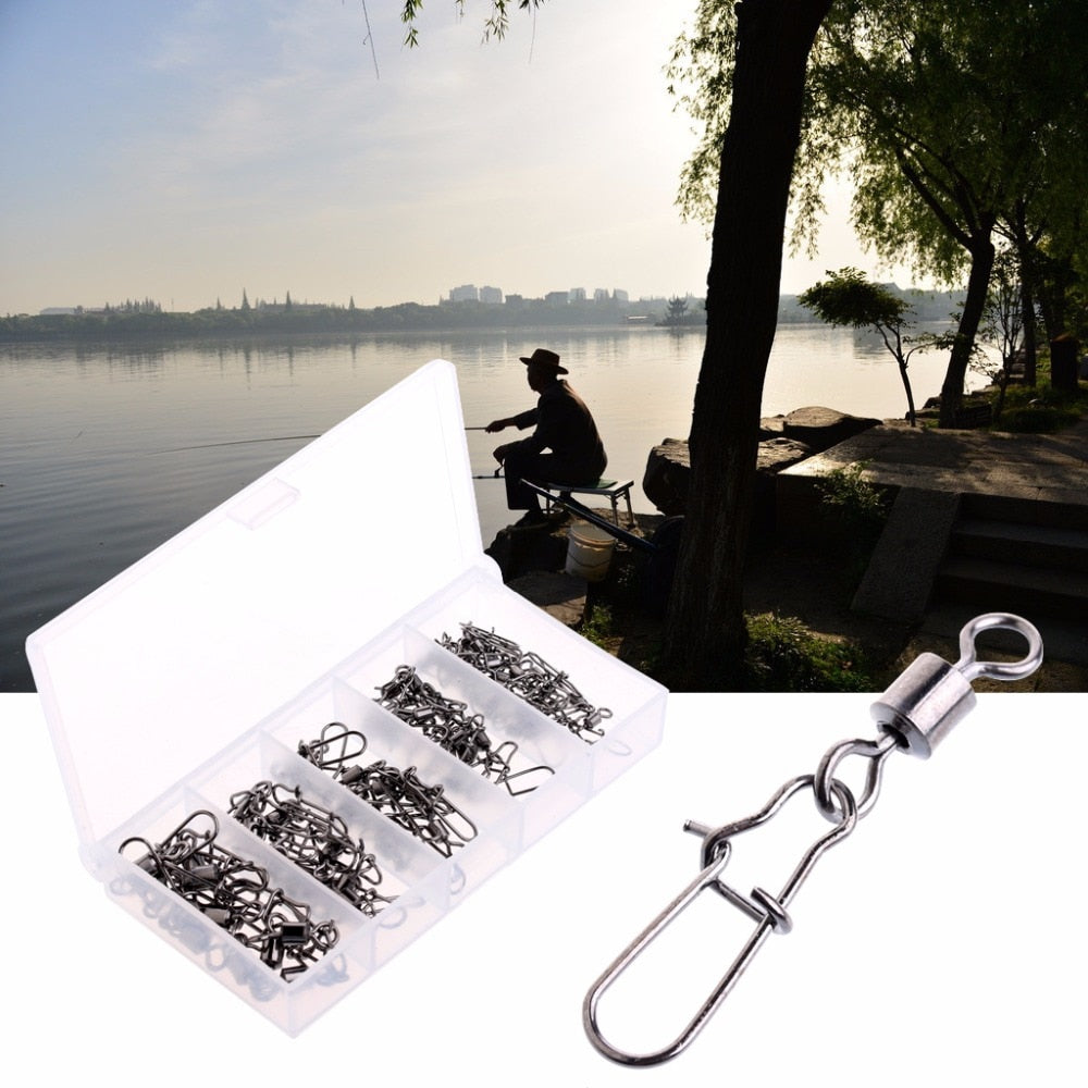 120 PCS Alloy Steel Spin Bearing With Fishing Pressure Connector Bait Anzol Fishhook