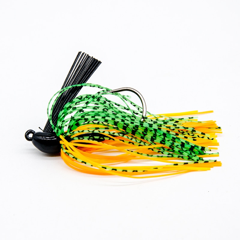 10g weedless football Jig head fishing hooks with weed guard sharp hook silicone skirt bass pike outdoor jigging fishhook