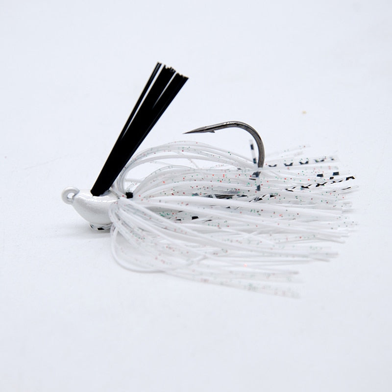 10g weedless football Jig head fishing hooks with weed guard sharp hook silicone skirt bass pike outdoor jigging fishhook