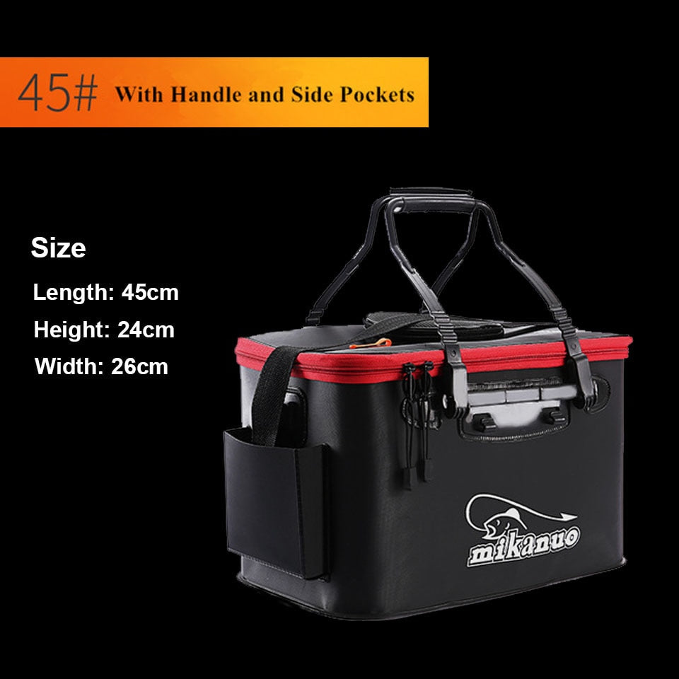 WALK FISH 11/19/23/28/35L Collapsible Folding Thicken EVA Live Fish Box Tank Bucket Camping Outdoor Fishing Tackle Equipment