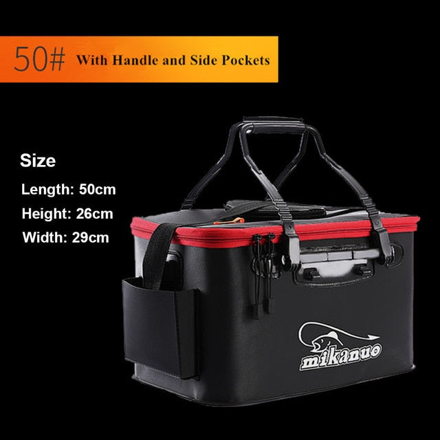 WALK FISH 11/19/23/28/35L Collapsible Folding Thicken EVA Live Fish Box Tank Bucket Camping Outdoor Fishing Tackle Equipment