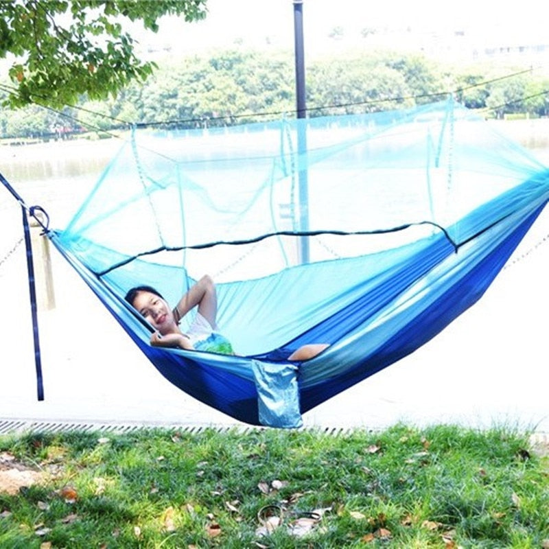 1-2 Person Portable Outdoor Camping Hammock with Mosquito Net