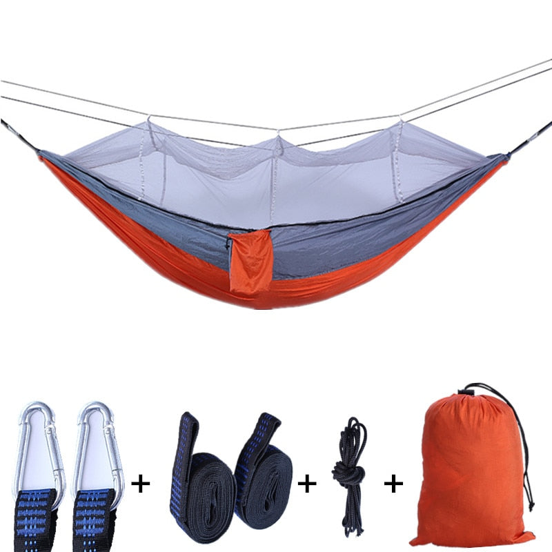 1-2 Person Portable Outdoor Camping Hammock with Mosquito Net