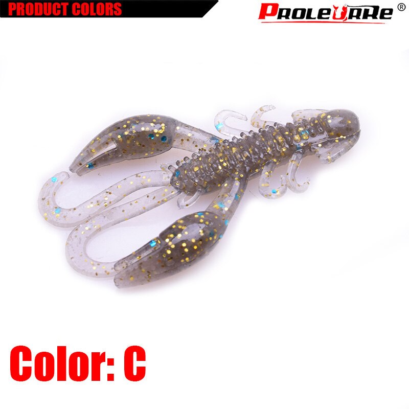 5Pcs Jigging Wobblers Fishing Crawfish Worm soft lure Shrimp Flavor Additive Silicone Artificial Soft bait Walk Fish Bass Pesca