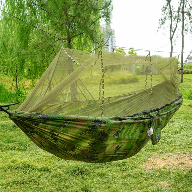 1-2 Person Portable Outdoor Camping Hammock with Mosquito Net